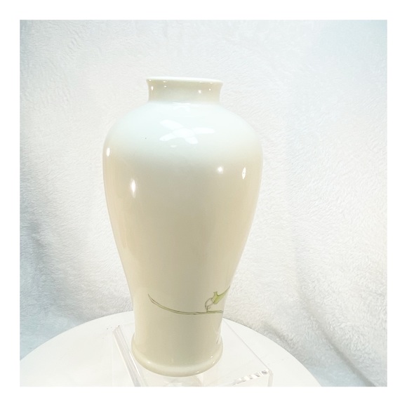 Japan Toyo Morning Glory 8.5” Pink Purple Green Vase Designed by Magie - Picture 3 of 15